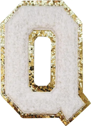 Vista 104 de 3Pcs Letter Patches Varsity Glitters Chenille,SPRT Iron on Blue Letter Patch,Alphabet Cloth Patch for Team Costume Decoration 3.1in Height S