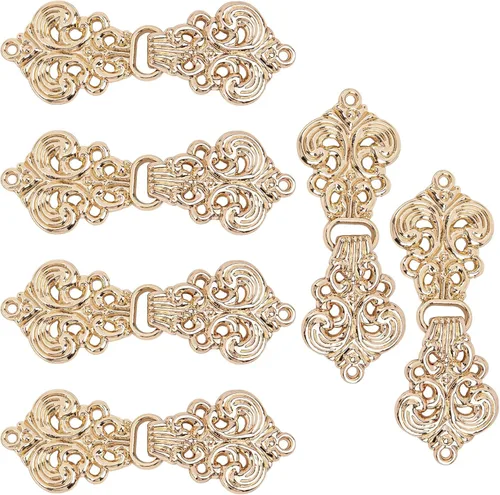 Vista 11 de AUEAR, Clips para suéter con diseño de flores y chal, cierre de capa, broche vintage, ganchos y ojos, clip retro