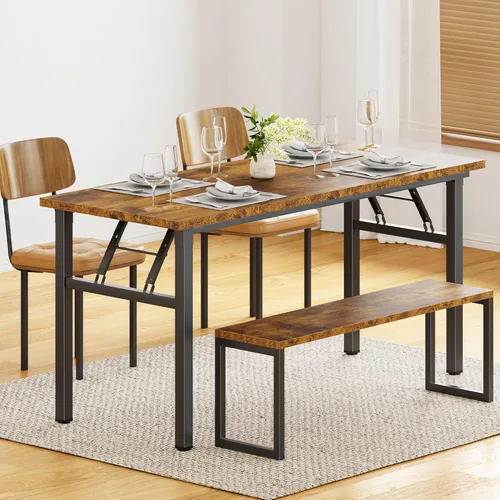 Vista 252 de DlandHome Escritorio plegable pequeño de 31.5 pulgadas, escritorio de computadora para oficina en casa, mesa plegable para espacios pequeños,