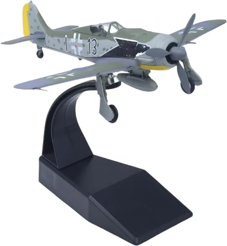 Vista 3 de Avión de combate alemán Wulf Fw 190A-8 Modelo de avión de metal 1/72 Avión militar Modelos avión fundido a troquel