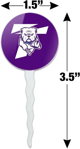 Vista 266 de GRAPHICS & MORE Abilene Christian Primary Logo Cupcake Picks Toppers Decoración Set de 6 Universidad Cristiana de Abilene