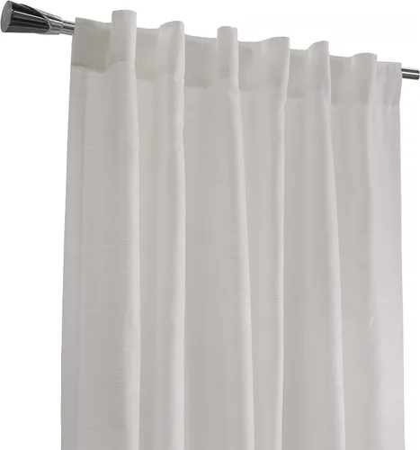 Vista 3 de Loft Living Davos Textered Jacquard - Cortina de doble cabezal de 52 x 84 pulgadas, color blanco roto