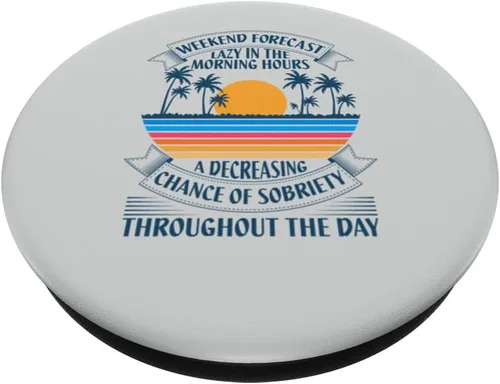 Vista 2 de Fin de semana para beber vino, cerveza, licor, alcohol, humor divertido, PopSockets intercambiable PopGrip