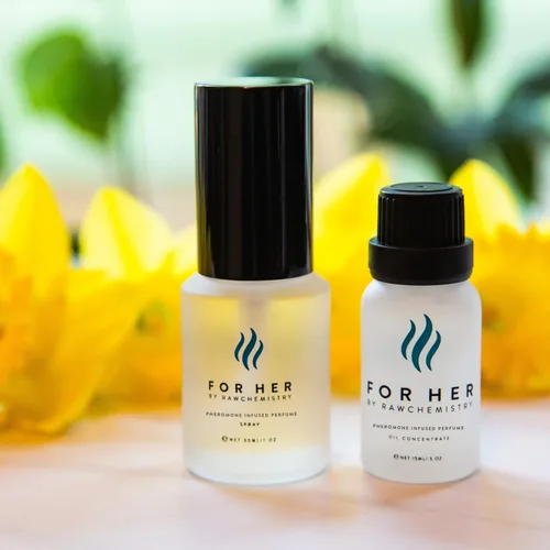 Vista 8 de RawChemistry For Her - Set de regalo de perfume con infusión de feromonas - Elegancia, fórmula infundida con feromonas extra fuerte, 1 onza