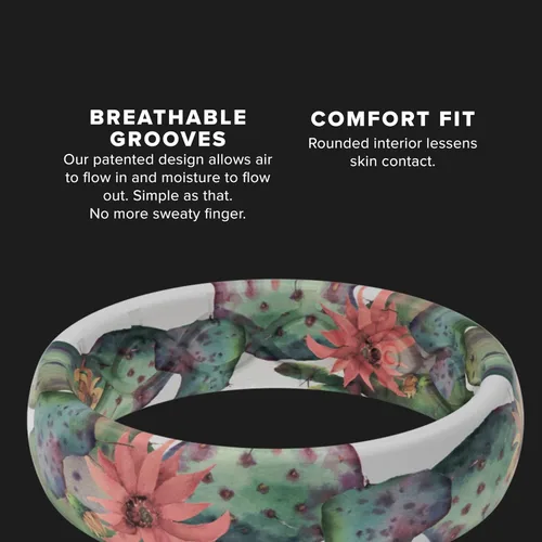 Vista 4 de Groove Life - Anillos de silicona Aspire anillos de boda para mujer alianzas cómodas de goma transpirable con diseño único