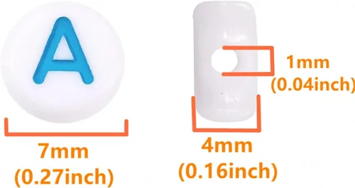 Vista 2 de 300PCS Letter Beads 4X7mm Acrylic Alphabet Beads Vowel Letter A Beads for Jewelry Making DIY Bracelets Necklaces Key Chains (A-300PCS)