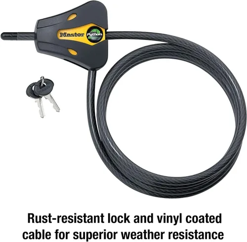 Vista 7 de Master Lock - Cerraduras de cable ajustables Python con 4 llaves, modelo # 8419KA-2
