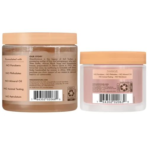 Vista 2 de SheaMoisture Brand Gel de peinado con coco e hibisco para cabello grueso y rizado (15 onzas), incluye control de bordes antiencrespamiento de linaza