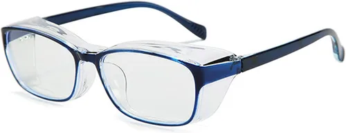 Vista 6 de Gafas de seguridad anti-niebla arañazos marco claro, 2021 nuevo TR90 gafas de bloqueo de luz azul