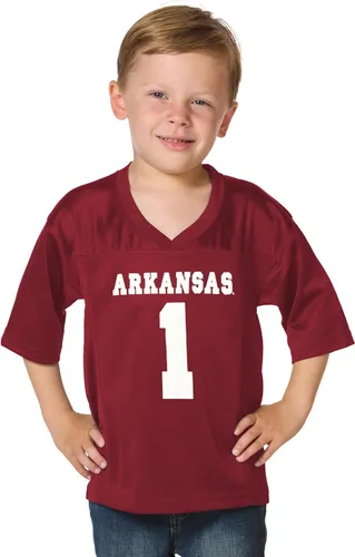 Vista 9 de Little King NCAA Touchdown Pass-Team - Camiseta de fútbol para niños pequeños, tallas 2T 3T 4T 6