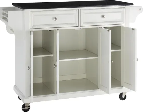 Vista 151 de Crosley Furniture isla de cocina con ruedas, Madera, Blanco