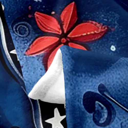 Vista 4 de Erosebridal Butterfly Fleece Throw Blanket 40"x50" - Ultra-Soft for Couch Sofa Bed,American Flag Flannel Blanket,Red White Blue Moth Fuzzy Plush
