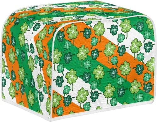 Vista 46 de Cubierta para tostadora con diseño de bandera americana y pájaros florales, protector de tostadora compatible con 2 rebanadas, cubierta protectora