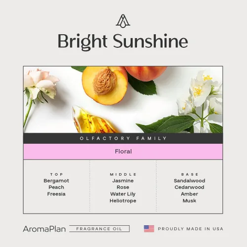 Vista 2 de AromaPlan Hotel Scents Bright Sunshine 5 onzas líquidas (148ml), Aceite Difusor de Fragancia de Hotel y Aroma de Lujo para el Hogar - Aceite Difusor