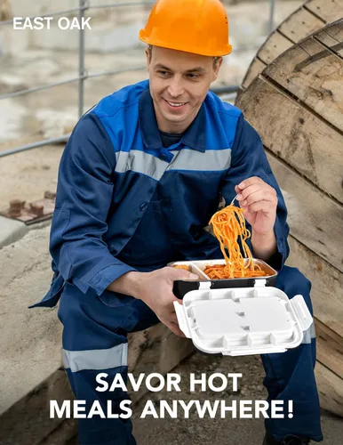 Vista 8 de EAST OAK Cordless Electric Lunch Box for Adults, Heated Lunch Box Battery Powered with Automatic Heating, 5.5 Cups Portable Food Warmer with