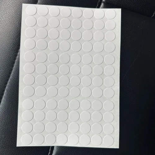 Vista 2 de 6 hojas, 440 calcomanías autoadhesivas de PVC para agujeros de tornillo para armario, tornillos de 0.591 in, 0.709 in, 0.827 in, tapas