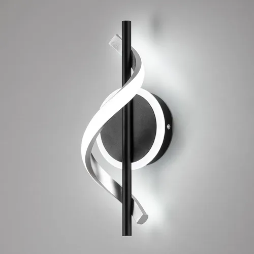 Vista 15 de Juego de 2 apliques de pared modernos, luces LED de pared de 12 W, lámpara de pared moderna en espiral, lámparas de pared LED, luminaria de luz