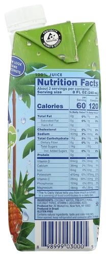 Vista 2 de Vita Coco Agua de coco, piña, 16.9 onzas líquidas