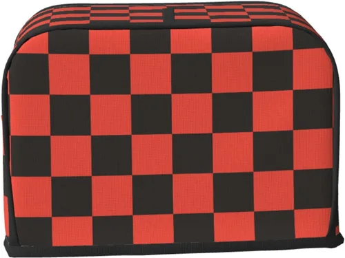 Vista 19 de Funda para máquina de pan de 2 rebanadas de color blanco y negro con bolsillos, cubierta para tostadora, protección de huellas dactilares, lavable a