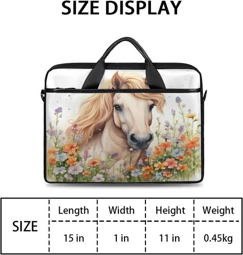 Vista 2 de horse Laptop bag - with padded shoulder straps,suitable for 13-15 inch laptops,men's and women's multi compartment laptop cases,suitable for work