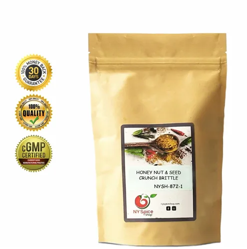 Vista 7 de NY SPICE SHOP Barras crujientes de nuez y semillas de miel, frágil de miel de sésamo de 3 libras, caramelo de semillas de sésamo, barras de miel