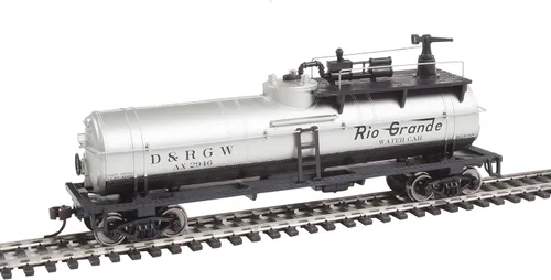 Vista 2 de Walthers Trainline HO Scale Model - Coche de extinción de incendios listo para funcionar Denver y Rio Grande Western #Ax 2946 (plata, negro)