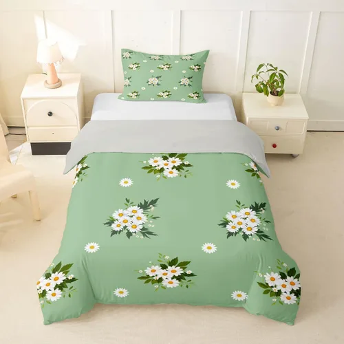 Vista 11 de Erosebridal - Funda de edredón con diseño de caricatura, bonita, cálida, estilo de cubrecama, suave, transpirable, bonito patrón, fundas cómodas