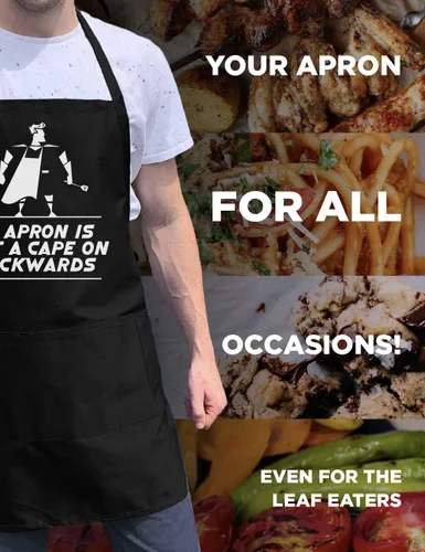 Vista 5 de ApronMen - Funny Apron For Men - BBQ Gifts for Men & Unique Gifts for Fathers - Mens Aprons for Grilling