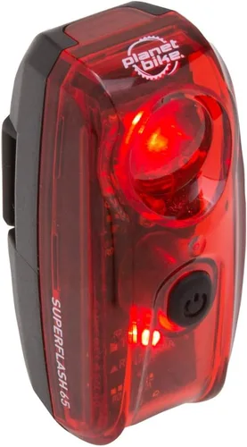 Vista 2 de Planet Bike Superflash 65 - Luz trasera para bicicleta, color rojo y negro