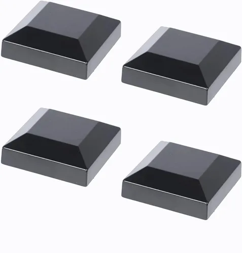 Vista 9 de Tapas de aluminio para postes de valla de 2 x 2 pulgadas, aluminio, metal, madera, buzón, tapa de poste piramidal, ajuste a presión, color negro