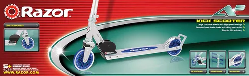 Vista 6 de Razor A3 Kick Scooter for Kids - Larger Wheels, Front Suspension, Wheelie Bar, Lightweight, Foldable, and Adjustable Handlebars