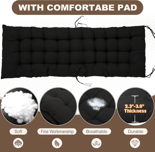 Vista 38 de DoCred Silla cómoda, silla plegable reclinable para dormitorio y sala de estar, sillas reclinables plegables para patio, silla de descanso con cojín