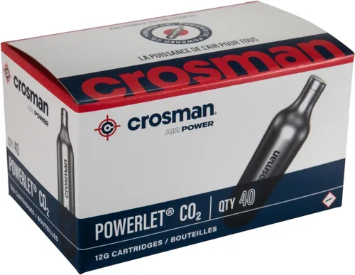 Crosman Cartuchos de CO2 de 12 gramos para rifles de aire y pistolas de aire 23140-N, el embalaje puede variar (paquete de 40 unidades)