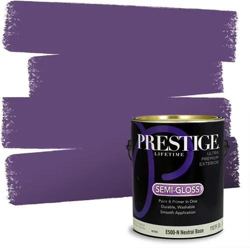 Vista 113 de PRESTIGE Pinturas de pintura interior e imprimación en uno, 1 galón, plano, combinación comparable de Sherwin Williams* Kimono Violet*