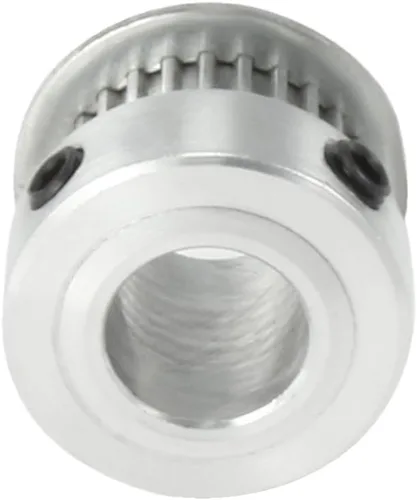 Vista 3 de uxcell Aluminio 25 dientes 0.394 in diámetro 0.080 in Pitch correa dentada polea para correa de 0.236 in