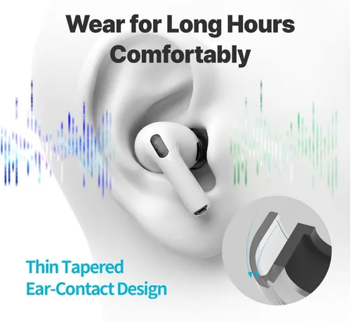 Vista 6 de XELASTEC - 2 AirPods Pro 3 almohadillas de repuesto – Material adaptable al calor corporal, sello sin costuras, micro filtro de 12 agujeros, puntas