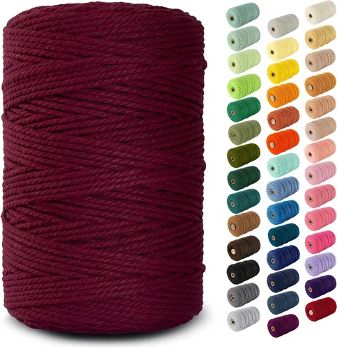 Vista 66 de Nook Theory Hilo de macramé de 3mm 109 yardas - Cuerda de macramé suave de 4mm, 5mm perfecta para nudos - Suministros de macramé para colgadores