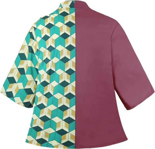 Vista 3 de Drofe Batas de anime Tanjiro, disfraz de cosplay Zenitsu Kimono