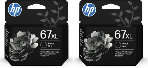 HP Cartucho de tinta negro de alto rendimiento 67XL | Funciona con DeskJet 1255, 2700, 4100, Envy 6000, 6400 Series | Compatible con tinta