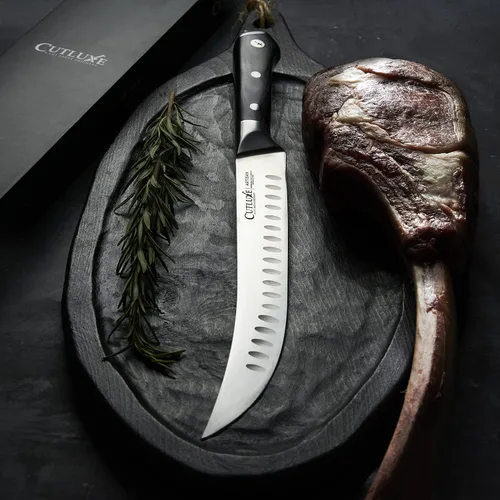 Vista 6 de Cutluxe Cuchillo de cimímetro y cuchillo de deshuesado - Acero alemán forjado de alto carbono - Espiga completa y afilada - Diseño de mango