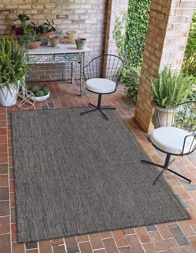 Vista 30 de Rugs.com Outdoor Solid Collection - Alfombra de pelo plano beige de 2 x 3 pulgadas, perfecta para entradas, cocinas, rincones de desayuno, piezas