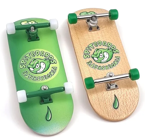 Vista 5 de SPITBOARDS® 34mm x 96mm Juego de Fingerboard Pro (Completo) Cubierta de madera real Trucks Pro con tuercas de bloqueo y bujes Pro Ruedas Pro