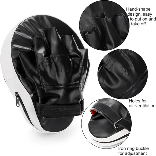 Vista 3 de WUWEOT Set de Guantes de Golpeo y Patadas 2 en 1, Guantes de Boxeo, Almohadillas de Enfoque y Almohadilla de Patada de Taekwondo, Set