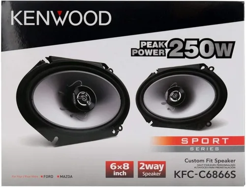 Vista 6 de Kenwood KFC‑C6866S - Altavoces estéreo para coche de 2 vías y 250 vatios de 6 x 8, par