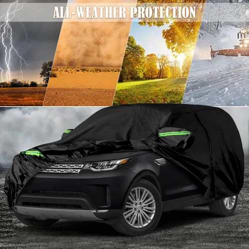 Vista 5 de Funda impermeable de repuesto para Land Rover Discover 2005-2022 2023, 6 capas para todo tipo de clima, con puerta con cremallera y bandas