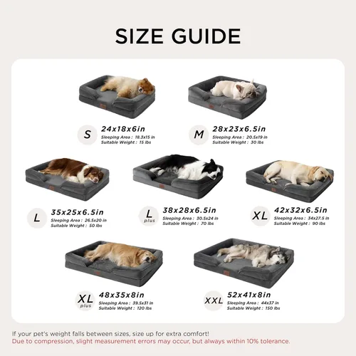 Vista 7 de Bedsure Camas ortopédicas para perros de tamaño grande - Cama impermeable para perros grandes y gatos, sofá para perros cómodo con funda extraíble