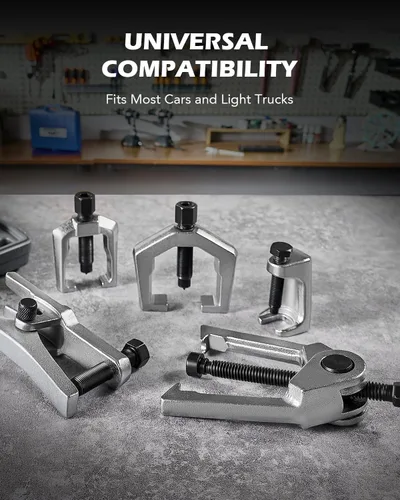 Vista 4 de Orion Motor Tech Separador de rótula 5 en 1, extractor de brazo Pitman, juego de herramientas de extremo de barra de acoplamiento para servicio