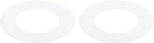 Goof - Juego de 2 anillos de moldura de 1.4 x 2.6 pulgadas (ID x OD) para lámparas de techo empotradas, color blanco mate, construcción de acero