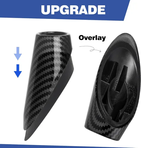 Vista 6 de Funda de Montaje de Antena AM FM Compatible con 2011 2012 2013 2014 2015 2016 2017 2018 Dodge RAM 1500 2500 3500 Accesorios Color Fibra de Carbono