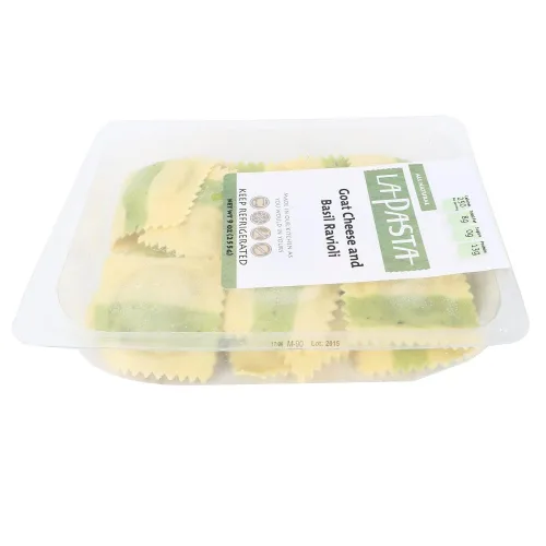 Vista 4 de Ravioles de queso de cabra y albahaca La Pasta (caja de 8)